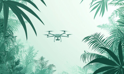 Exploring cannabis cultivation techniques using drones in lush tropical environments for enhanced medical marijuana production