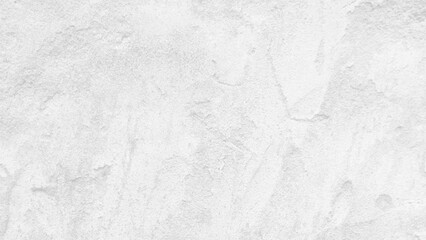 Decorative white putty background. Wall texture with filler paste applied with spatula, chaotic dashes and strokes over plaster. 