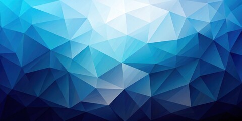 Obraz premium Abstract Blue Triangular Mosaic Background with Gradient Shades of Deep and Light Blue, Ideal for Modern Design Projects and Presentations