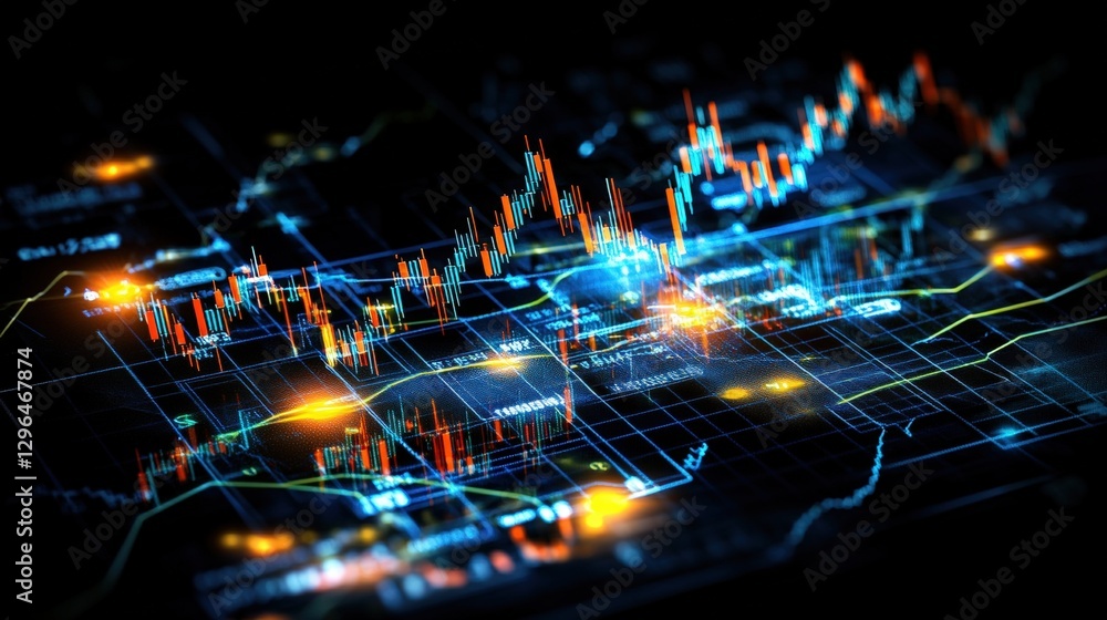 Poster colorful abstract lines on dark background creating a dynamic visual pattern and texture