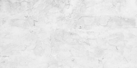 Naklejka premium White grey textured concrete wall background. Decorative white putty background. Wall texture with filler paste applied with spatula, chaotic dashes and strokes over plaster