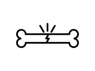editable vector medical bone break symbol design illustration isolated on transparent background