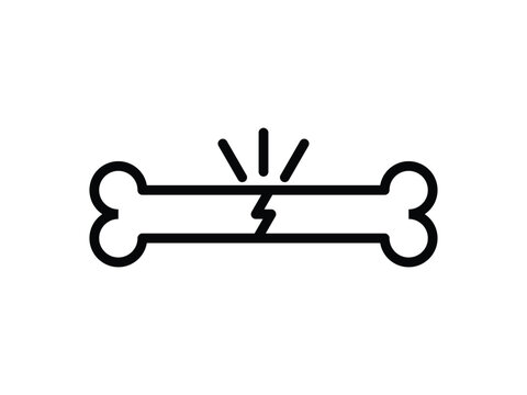 editable vector medical bone break symbol design illustration isolated on transparent background