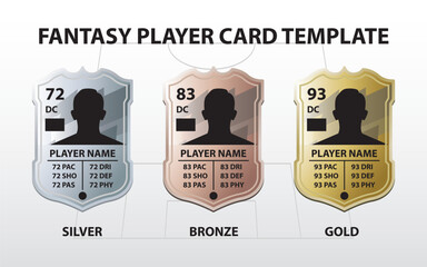 Player Card for Sports Game Template Concept