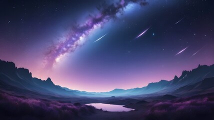 Naklejka premium sunrise in the mountains