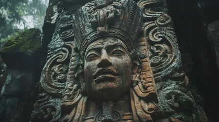 Ancient Carvings of Mythical Creatures and Gods