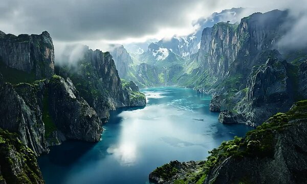 changbai mountain crater lake chinese landscape video