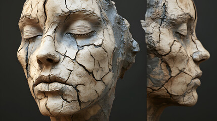 Dried Mud cracked and aged surface natural texture