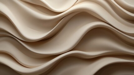 Obraz premium Abstract beige fabric with elegant flowing waves and soft textures