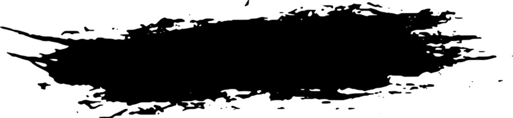 Black Brush strokes isolated on white background. Dry Brush Strokes and Scratches Retro Grunge Background. Vector brush stroke texture. Black ink, paint splatter.