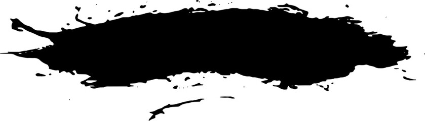 Black Brush strokes isolated on white background. Dry Brush Strokes and Scratches Retro Grunge Background. Vector brush stroke texture. Black ink, paint splatter.