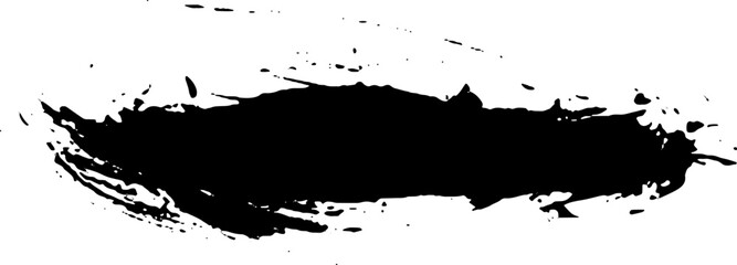 Black Brush strokes isolated on white background. Dry Brush Strokes and Scratches Retro Grunge Background. Vector brush stroke texture. Black ink, paint splatter.