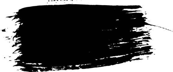 Black Brush strokes isolated on white background. Dry Brush Strokes and Scratches Retro Grunge Background. Vector brush stroke texture. Black ink, paint splatter.