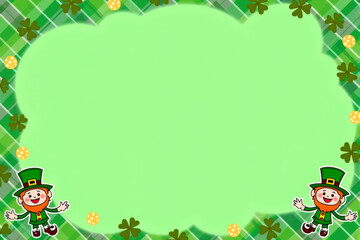 Fototapeta premium A vibrant St. Patrick’s Day-themed background featuring lush green clovers, Irish culture, and good luck concepts. Ideal for use in greeting cards, banners, and festive designs..