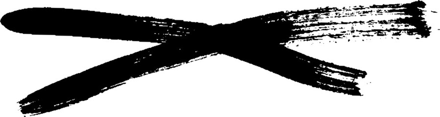 Black Brush strokes isolated on white background. Dry Brush Strokes and Scratches Retro Grunge Background. Vector brush stroke texture. Black ink, paint splatter.