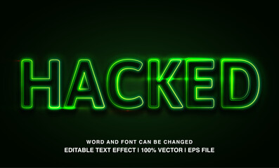 text effect hacked neon green typeface
