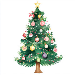 A Beautifully Decorated Festive Christmas Tree Adorned With Colorful Ornaments Twinkling Lights and Cheerful Decorations Bringing Joy and Holiday Spirit to Your Home This Season