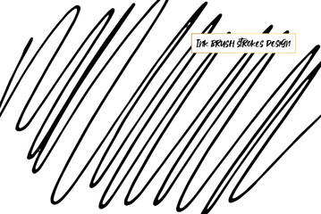 Ink brush strokes background. Grunge Brush strokes Background. Grunge texture Background. Abstract Black and white grunge texture. Vector brush stroke texture. Black ink, paint splatter.