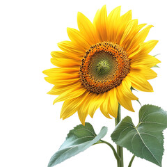 Fototapeta premium Yellow Flower on Transparent Background 