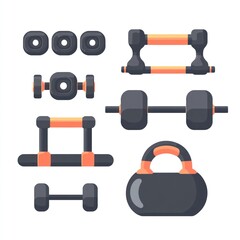Dumbbells and Kettlebell Set