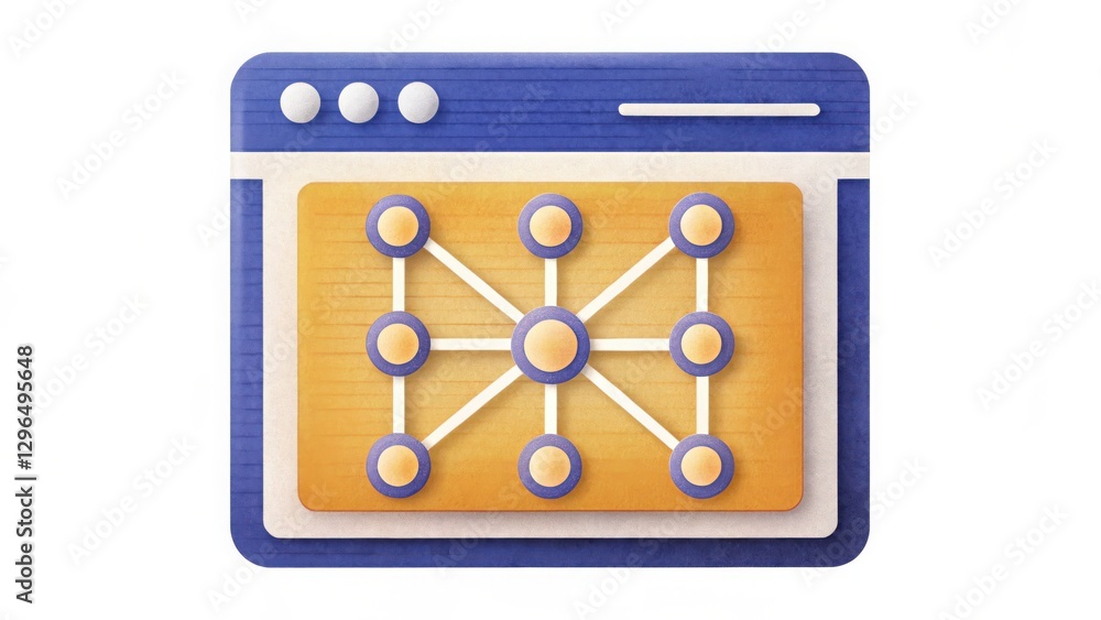 Aufkleber stock picks with sectors watercolor concept. web browser interface with a graphical network design i