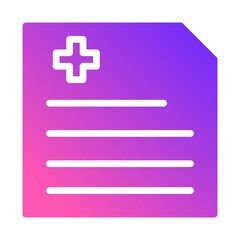 Obraz premium Medical Records Icon Gradient Style Isolated