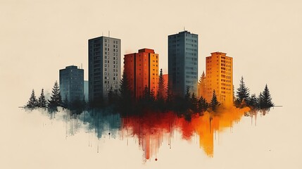 Obraz premium Abstract shapes modern real estate logo high resolution hd picture