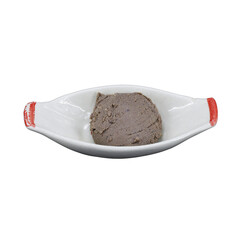 Culinary art gourmet pate photography in an elegant indoor setting