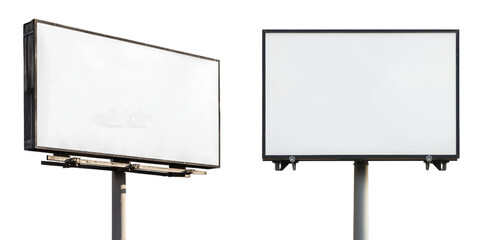 Obraz premium Blank billboard mockup on a white background