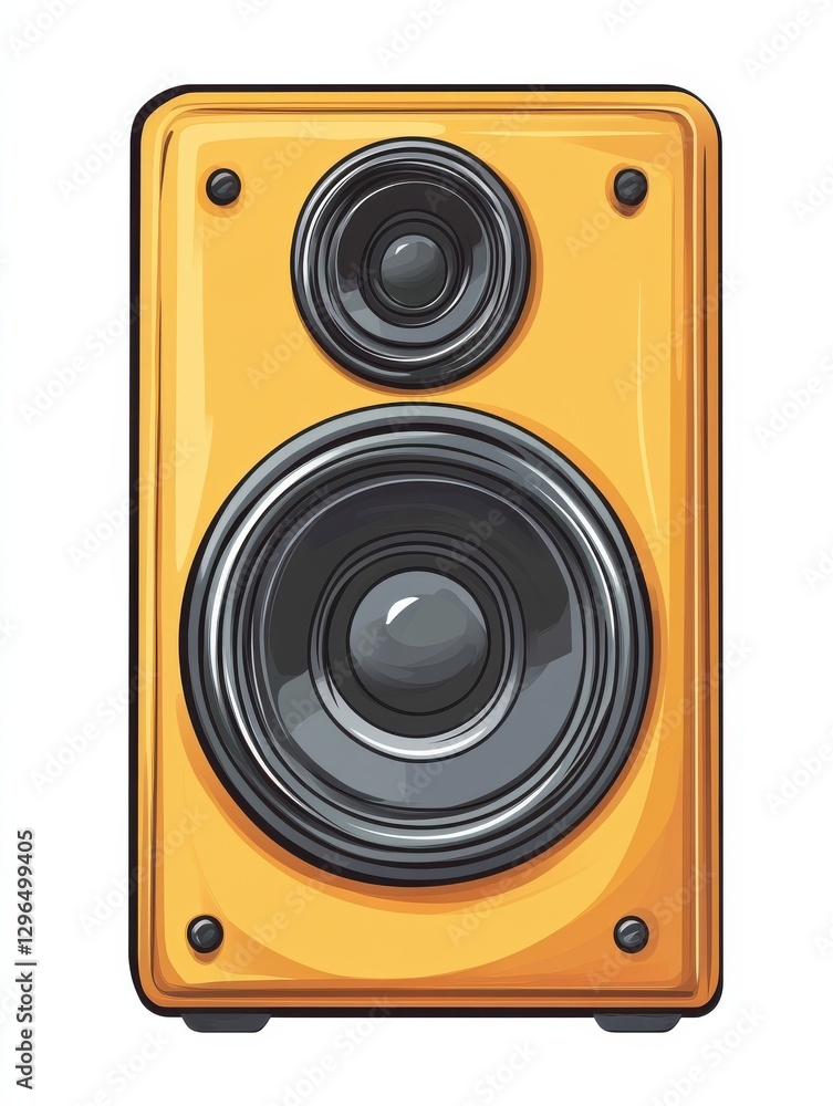 Poster audio speaker vector line icon isolated on white background. audio speaker line icon for infographic