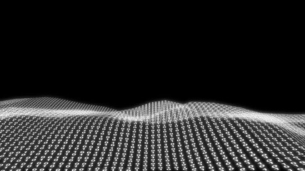 Abstract white Binary code and digital waves, data processing computer science digital art concepts vibrant cybersecurity beautifully rendered visual impact matrix Big data, Motion Black background - Powered by Adobe