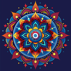 create a mandala silhouette vector icon design with a white background