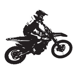 Fototapeta premium motorcycle rider silhouette