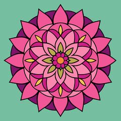 create a mandala silhouette vector icon design with a white background