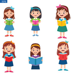 girls read book