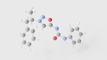 mesocarb molecule 3d, molecular structure, ball and stick model, structural chemical formula antidepressants