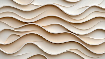 Obraz premium Elegant Textured Waves in Soft Neutral Tones for Modern Design