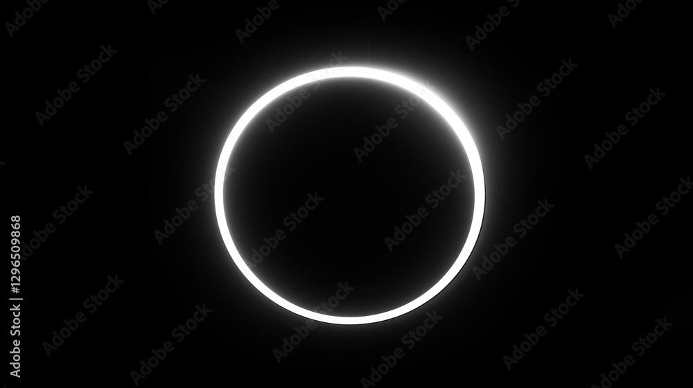 Poster a minimalist eclipse with a soft glowing halo