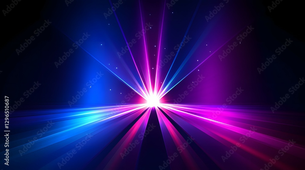 Aufkleber abstract neon background with glowing lines and a glow effect on a black backdrop. vector illustrati