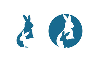 Rabbit Logo icon illustration design template