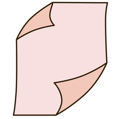 Pastel Note Paper With Outline 