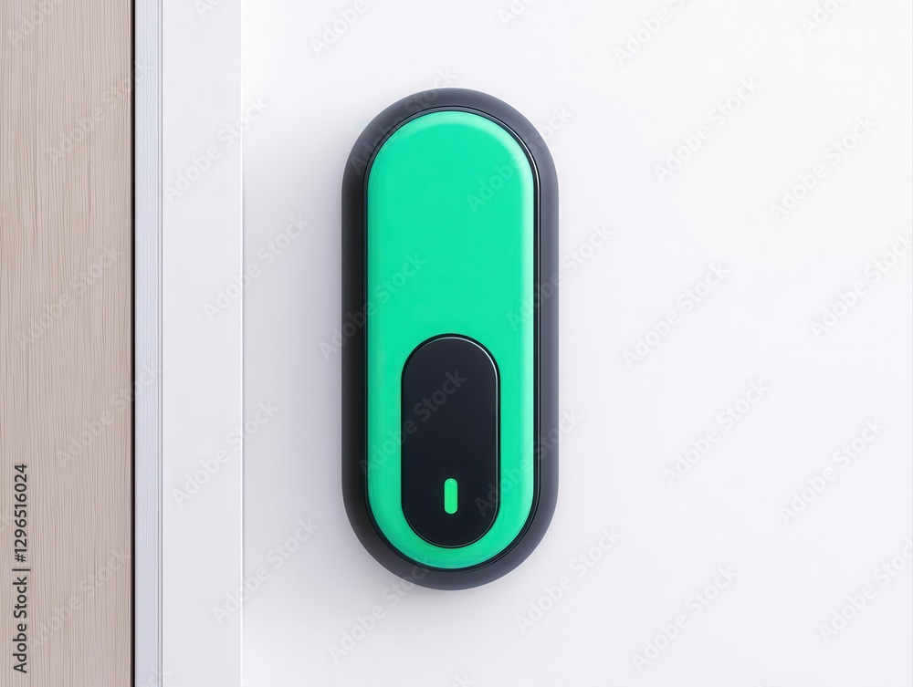 Aufkleber home security systems and doorbell cameras technology. smart lock integration enabling remote unlock