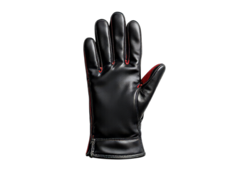 Black leather gloves isolated on white