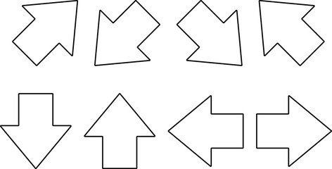 Arrows icon set. Vector. EPS 10. Arrows in flat style