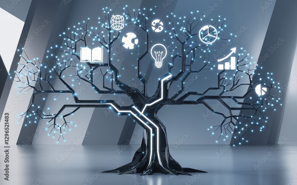 Poster the tree of knowledge: an artistic representation of the tree of knowledge is a perfect metaphor for