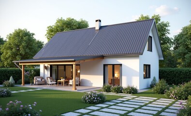 Real estate concept with man hand with key and house in another property estate real investment mortgage sale