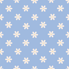 Floral seamless pattern with chamomile. Spring concept for cards, posters, covers, banners, textile etc.