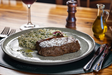 Fillet with risotto