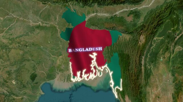 map animation, travel, satellite, bangladesh map