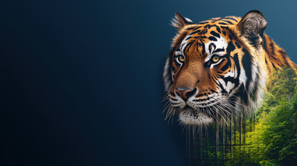 Fototapeta premium A majestic tiger